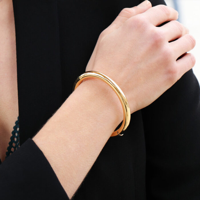 9mm Round Wire Open Bangle - Image 3