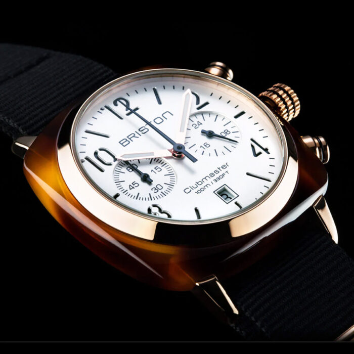 Briston Clubmaster Classic Black Gold Watch - Image 2