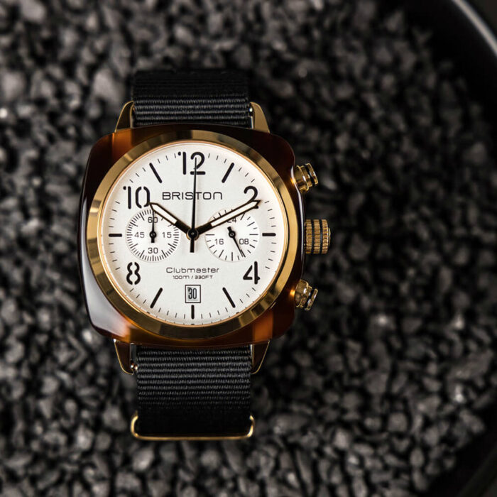 Briston Clubmaster Classic Black Gold Watch - Image 4