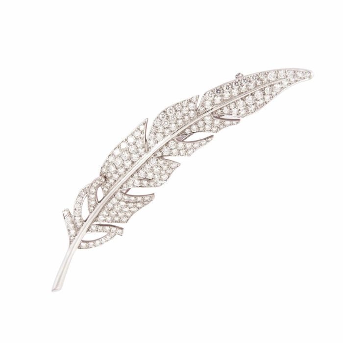 Boucheron Diamond Feather Brooch