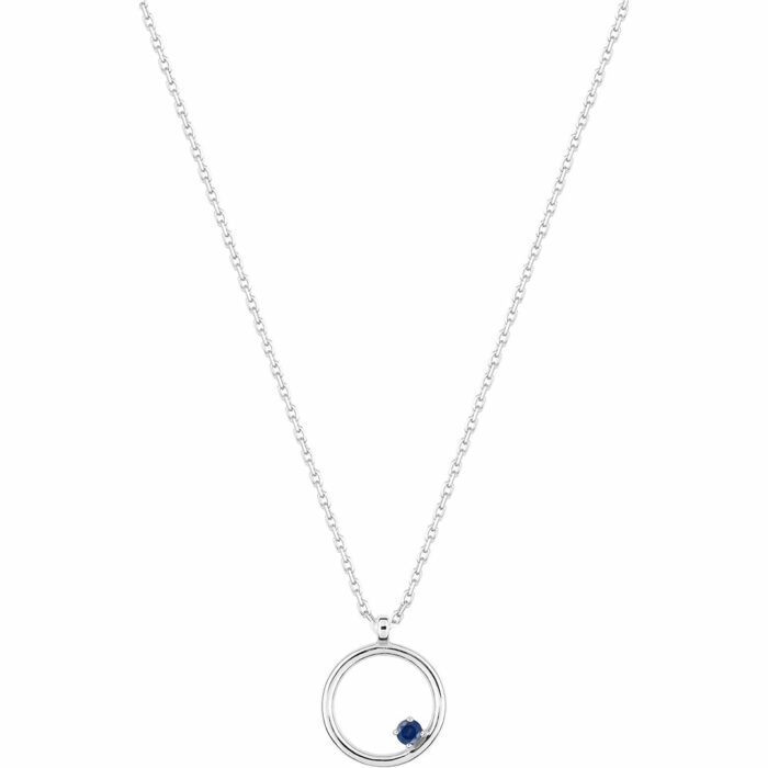 Circle Sapphire Necklace - Image 3