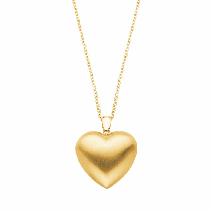Large Heart Necklace - Yellow Gold - Image 3