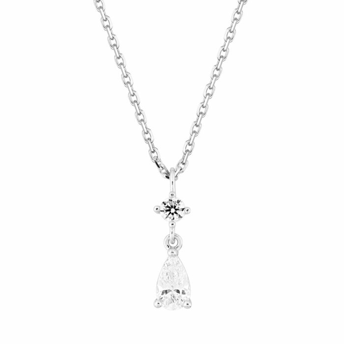 Init Diamond Necklace - White Gold with Solitaire Diamond