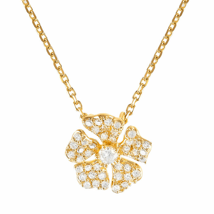 The Rose Diamond Necklace - Yellow Gold - Image 2
