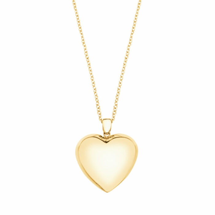 Large Heart Necklace - Yellow Gold