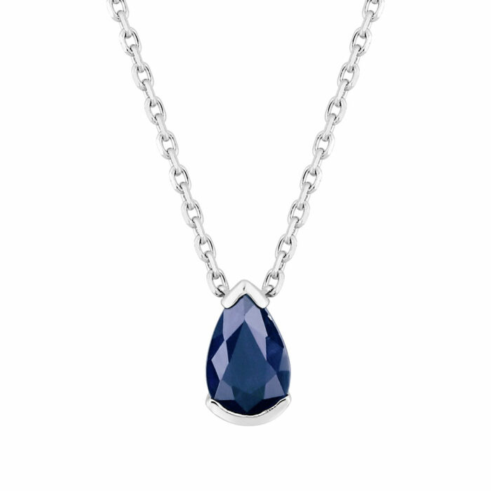 Sapphire Pear Necklace - Image 2