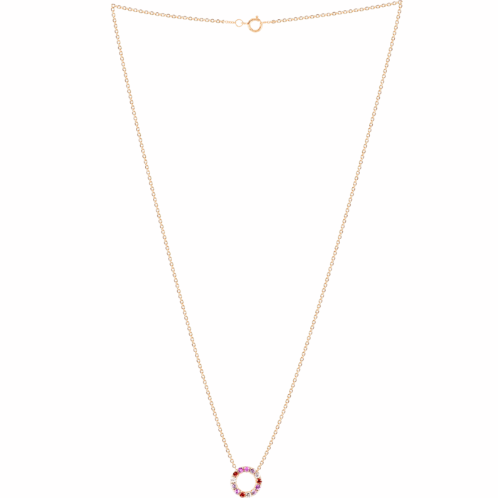 Rainbow Necklace - Rose Gold with sapphires - Image 3