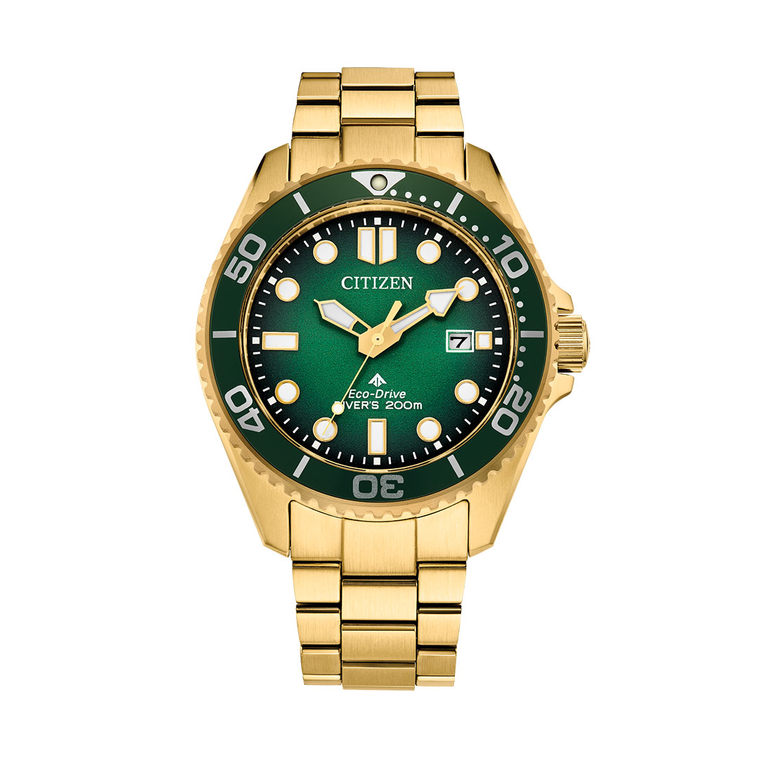 Citizen Promaster Diver Green Gold Watch BN0262-59W
