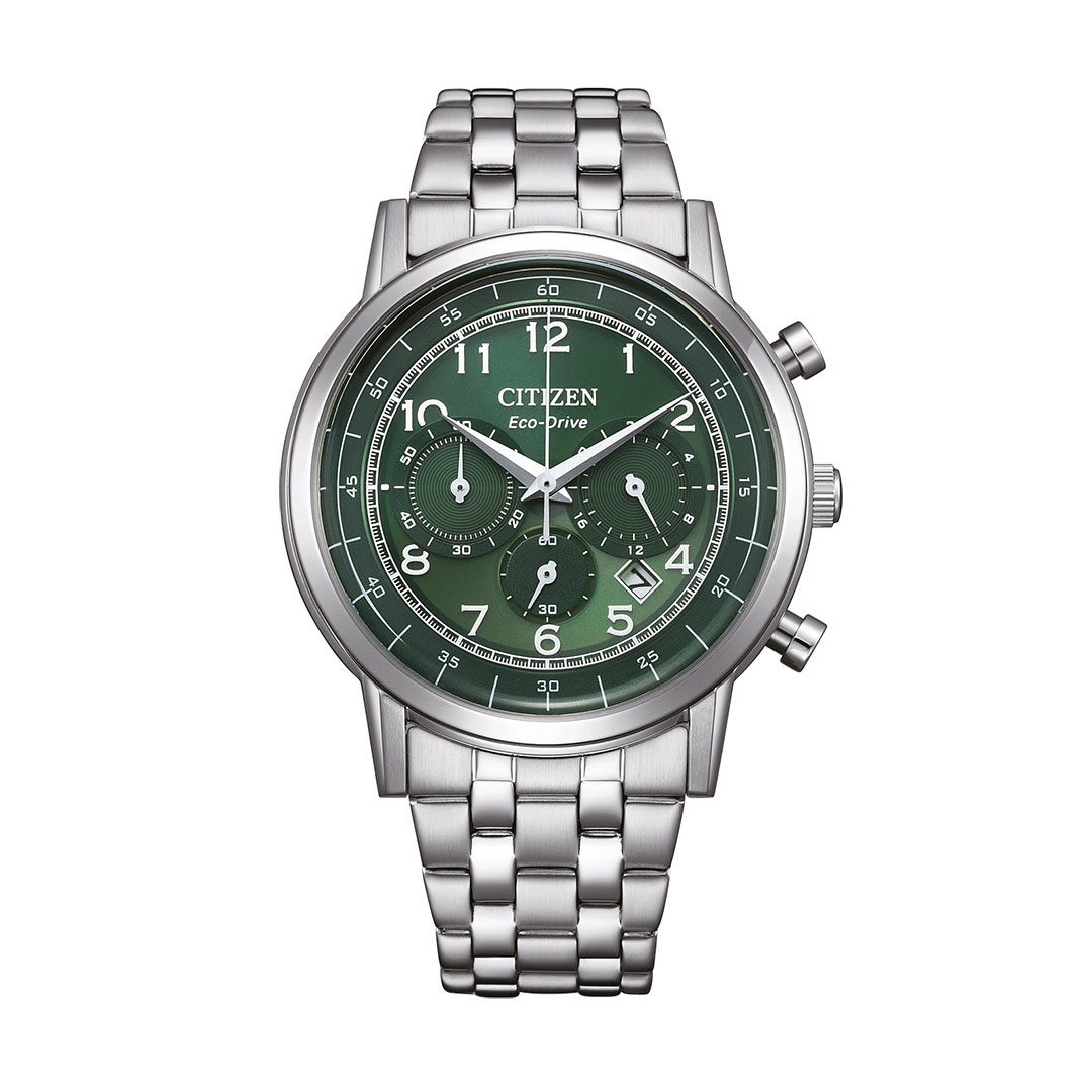 Citizen Classic Chronograph Steel Green Watch CA4630-53X