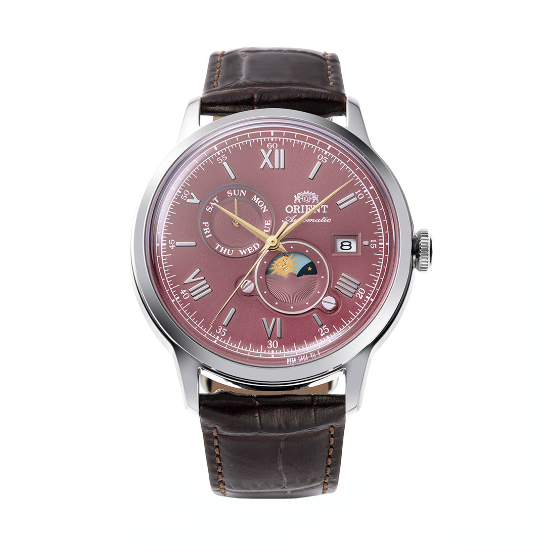 Orient Bambino Sun & Moon Watch Red Dial RA-AK0807R